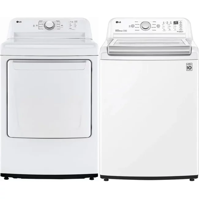 Ensemble laveuse-sécheuse LG – laveuse 5,8 pi³ & sécheuse 7,3 pi³, blanc – WT7150CW & DLE6100W