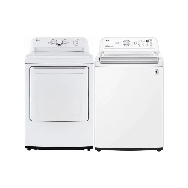 Ensemble laveuse-sécheuse LG – laveuse 5,8 pi³ & sécheuse 7,3 pi³, blanc – WT7150CW & DLE6100W