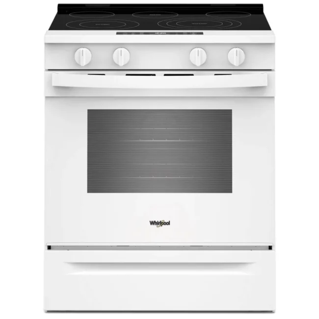 Cuisinière électrique Whirlpool blanche - Air Fry, FlexHeat et cuisson à air - YWSES5030SW