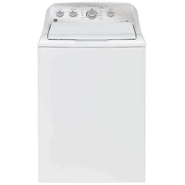 Laveuse GE à chargement vertical - 27 pouces, 4,9 pi³, SaniFresh et agitateur double action - GTW451BMRWS