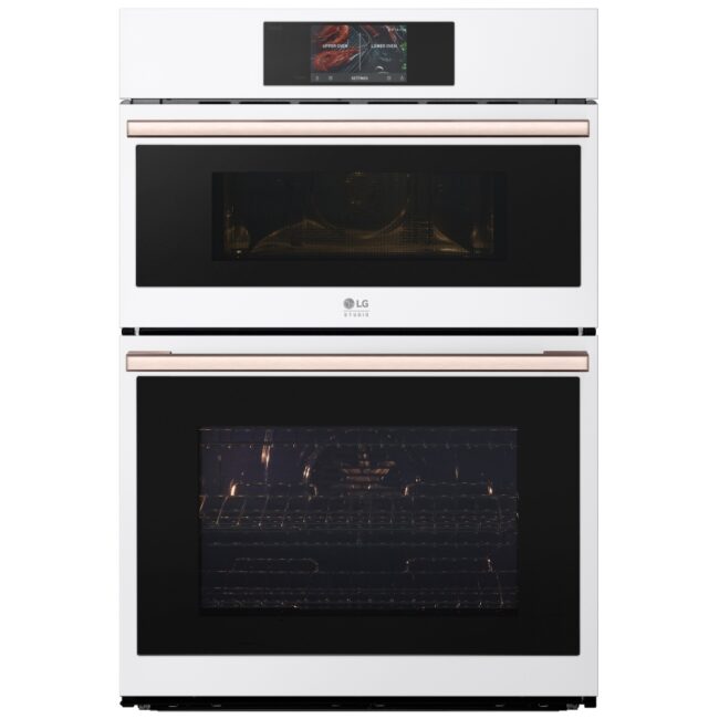 Four combiné LG STUDIO – 30 pouces, 6,4 pi³, convection véritable, Air Fry et blanc Essence – WCES6428N