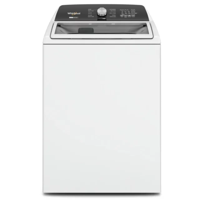 Laveuse Whirlpool à chargement vertical – 28 pouces, 5,5 pi³, agitateur amovible 2-en-1, blanc – WTW5057LW