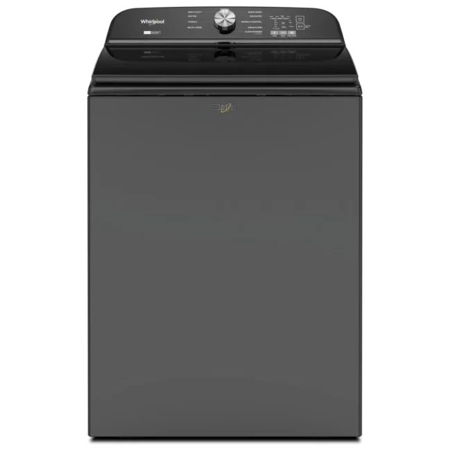 Laveuse Whirlpool grande capacité – 28 pouces, 6,1 pi³, agitateur amovible 2-en-1, noir – WTW6157PB