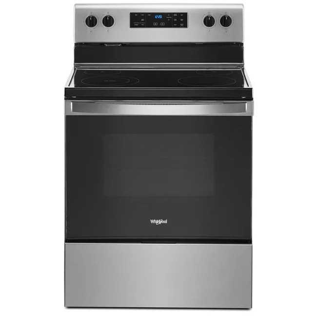 Cuisinière électrique Whirlpool Frozen Bake – 30 pouces, four 5,3 pi³, FlexHeat et inox – YWFE515S0JS