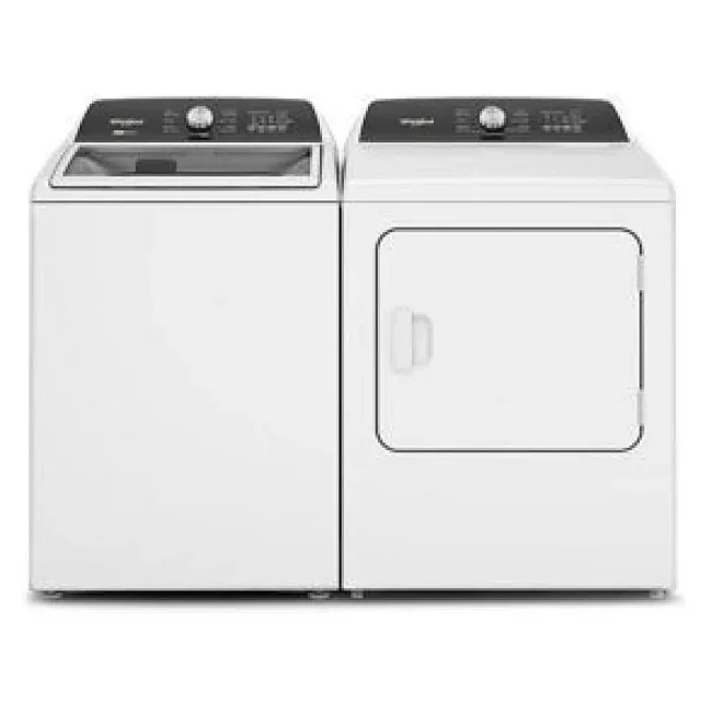 Ensemble laveuse et sécheuse Whirlpool AutoDry™ avec agitateur amovible 2 en 1 – WTW5057LW & YWED5010LW