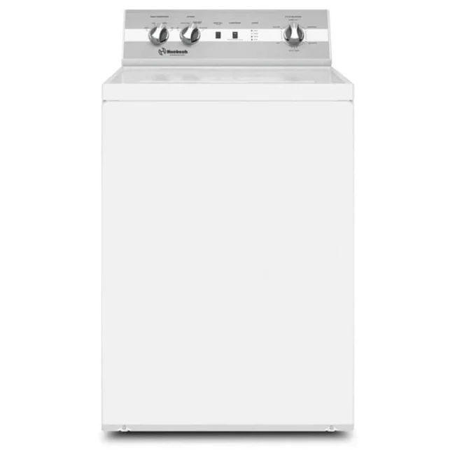 Laveuse à chargement vertical Huebsch – 25 pouces, 3,2 pi³, 6 cycles de lavage, agitateur, blanc – ZWN63RSN115CW