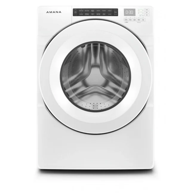 Laveuse frontale Amana – 27 pouces, 5 pi³, 14 cycles de lavage, blanc – NFW5800HW