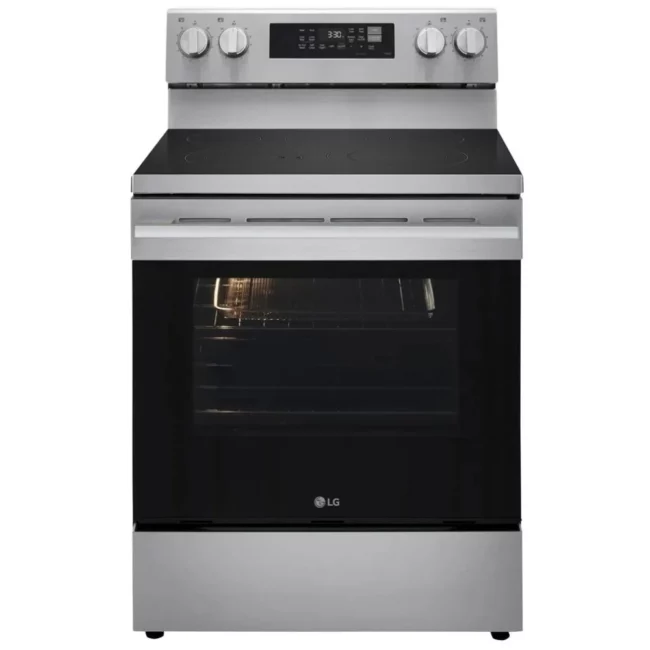 Cuisinière électrique LG – 30 pouces, 6,3 pi³, ProBake Convection, Air Fry, inox – LREN6323YE