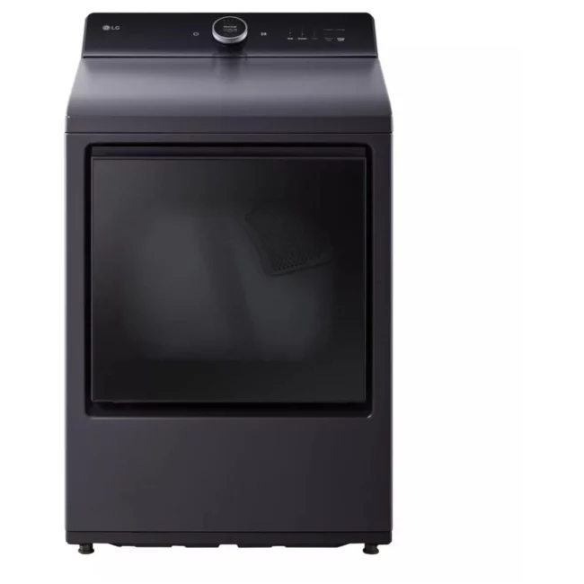 Sécheuse électrique LG – 27 pouces, 7,3 pi³, TurboSteam et noir mat – DLEX8600BE