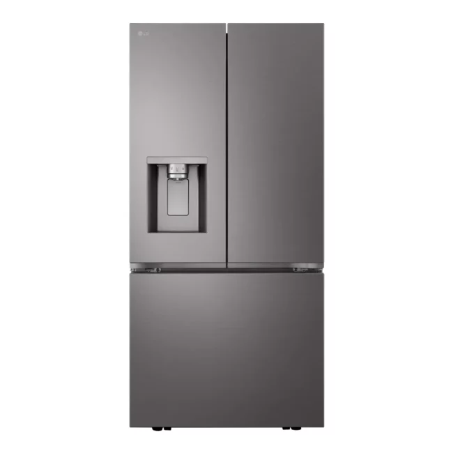 Réfrigérateur LG à portes françaises – 33 pouces, 24,5 pi³, eau et glaçons, double machine à glaçons, inox noir – LF25S6330D