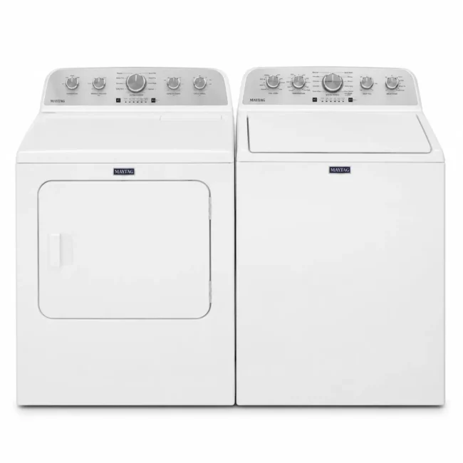 Ensemble laveuse-sécheuse Maytag - capacités 5,2 & 7 pi³ en blanc - MVW5035MW & YMED5030MW