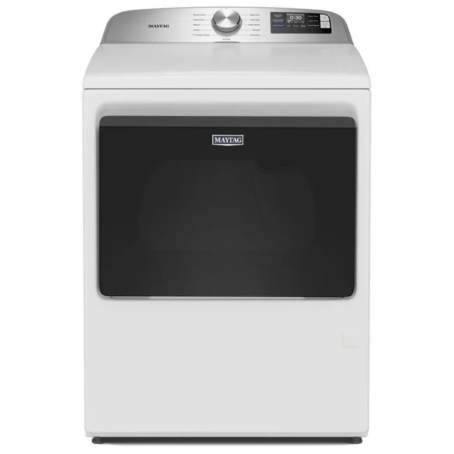 Sécheuse électrique Maytag intelligente – 7,4 pi³, Extra Power, vapeur et Wi-Fi, blanche – YMED6205RW