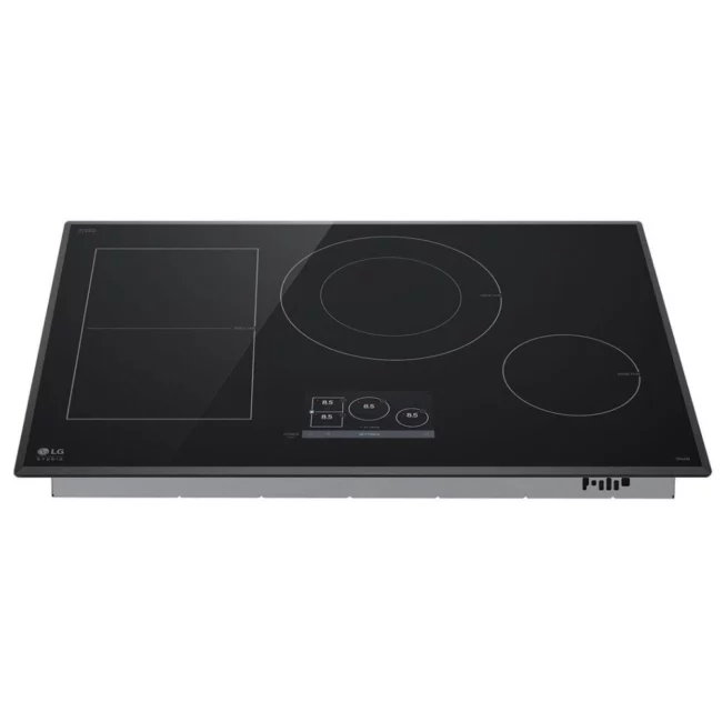 Surface de cuisson à induction LG Studio 30 po – 4 éléments, puissance maximale de 5 000 W – CBIS3018BE