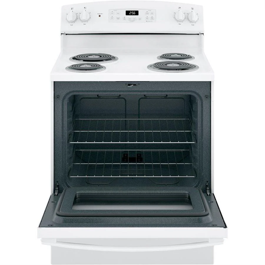 Cuisinière GE à serpentins - SensiTemp, four autonettoyant & 5,0 pi³ - JCBP240DMWW – Image 2