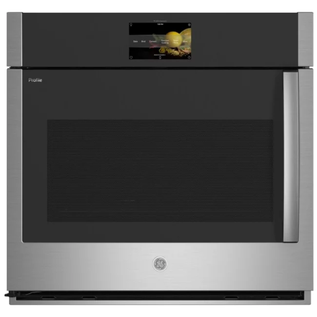 Four encastré GE Profile - porte gauche, 5 pi³ & Air Fry - PTS700LSNSS