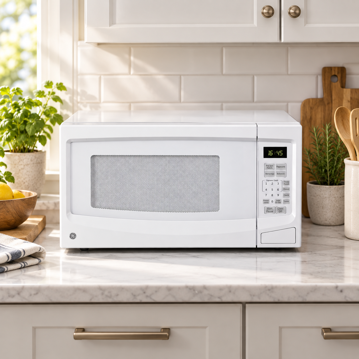 Micro-ondes GE blanc - 1,1 pi³, 1 100 W & 10 niveaux - JES1145WTC – Image 3