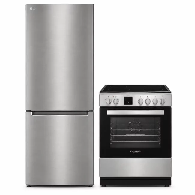 Combo cuisine compact - réfrigérateur LG 12 pi³ & cuisinière Fulgor Milano 2,5 pi³ - LBNC12231V & F1FETR24S1