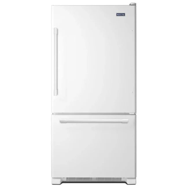 Réfrigérateur Maytag à congélateur inférieur - 18,7 pi³, tiroir coulissant & blanc - MBB1957FEW