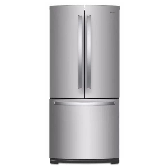 Réfrigérateur à portes françaises Whirlpool de 30 po, 19,7 pi³ avec FreshFlow™ Produce et congélateur inférieur – WRF560SFHZ