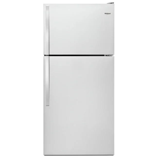 Réfrigérateur Whirlpool à congélateur supérieur - 30 po, 18,2 pi³ & inox - WRT148FZDM