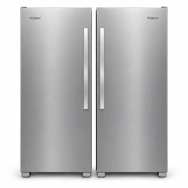 Combo réfrigérateur-congélateur Whirlpool SideKicks - 35,4 pi³, DEL & inox - WSR57R18DM & WSZ57L18DM