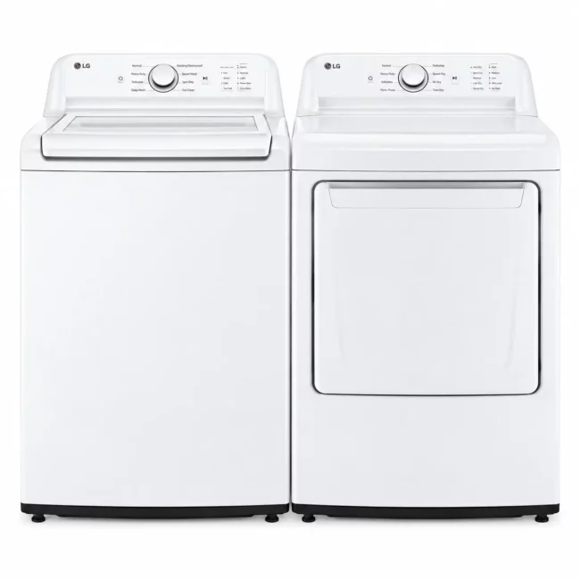 Ensemble laveuse-sécheuse LG - 5,0 pi³, TurboDrum & Sensor Dry - WT6100CW & DLE6100W