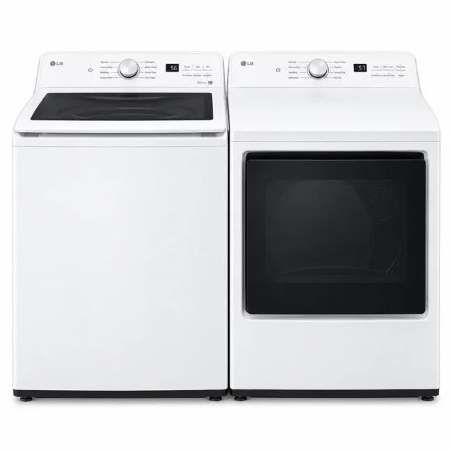 Ensemble laveuse-sécheuse LG 5,8 & 7,3 pi³ - grande cuve, séchage intelligent - WT8200CW & DLE8200W