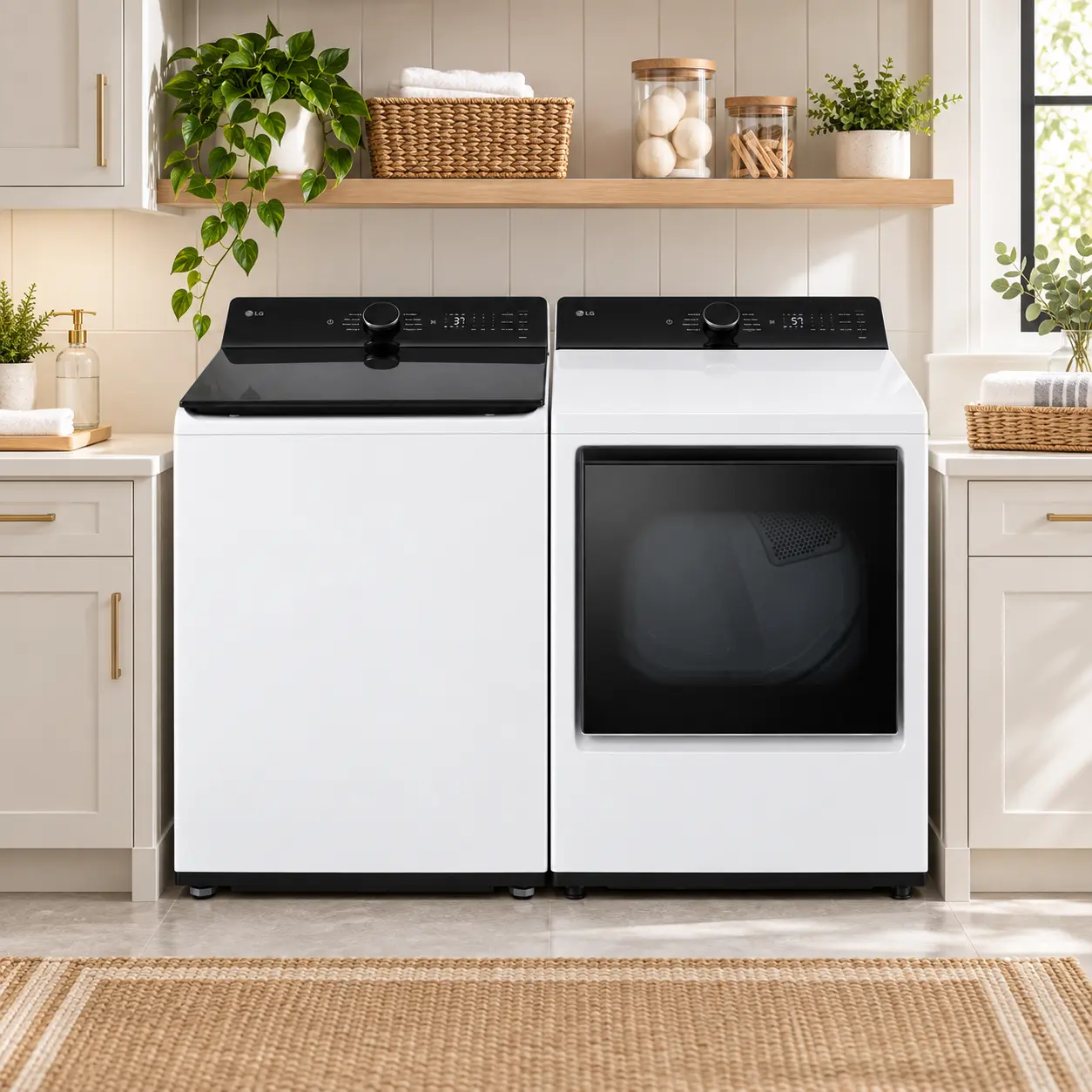 Ensemble laveuse-sécheuse LG - 6,1 + 7,3 pi³, agitateur & Wi-Fi - WT8405CW & DLE8400WE – Image 3