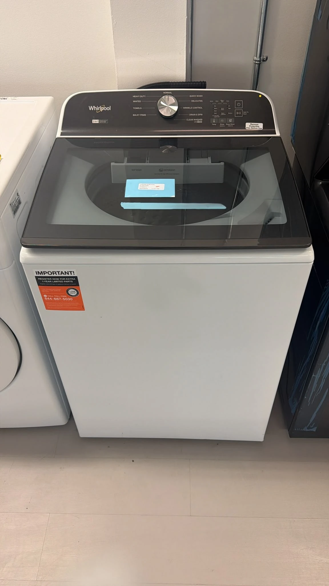 Laveuse Whirlpool 6,1 pi³ - agitateur amovible 2 en 1 & Deep Water - WTW6157PW – Image 3