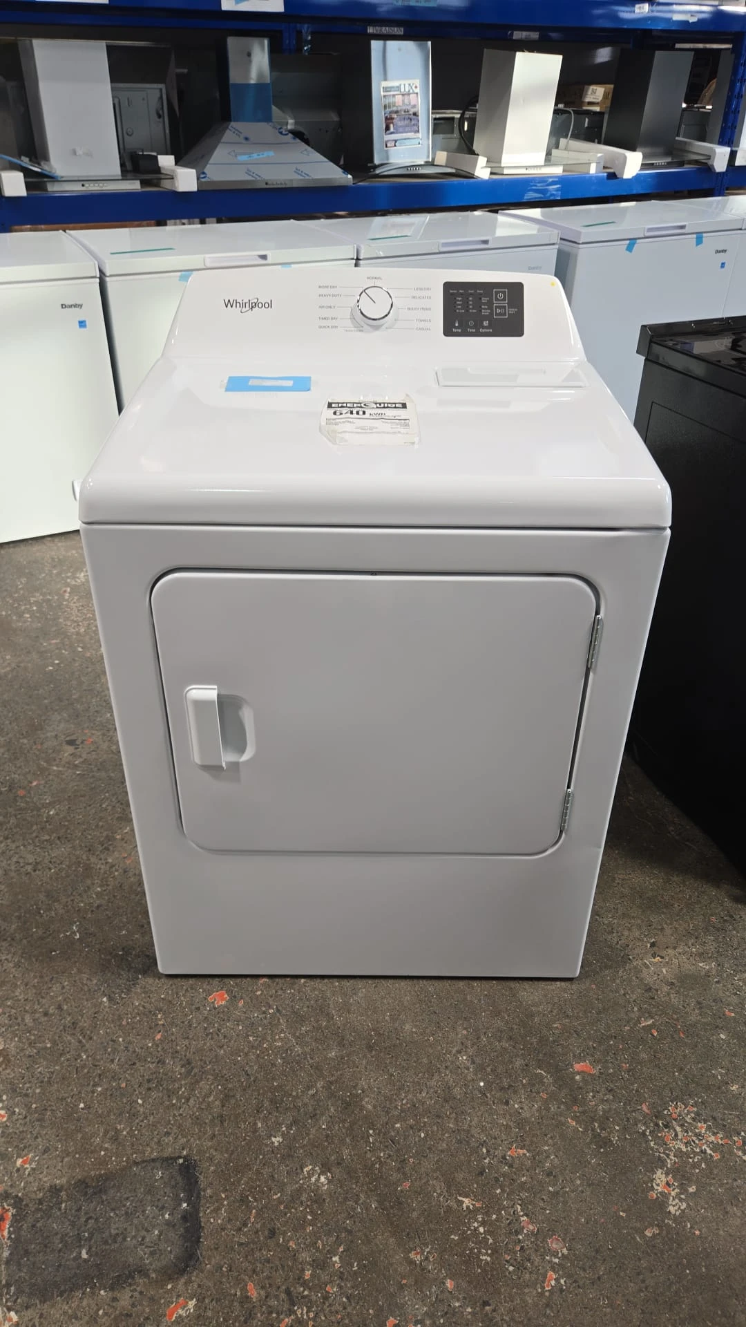 Sécheuse électrique Whirlpool 29 pouces, capacité de 7 pi³ avec détection d’humidité – YWED4105SW – Image 5
