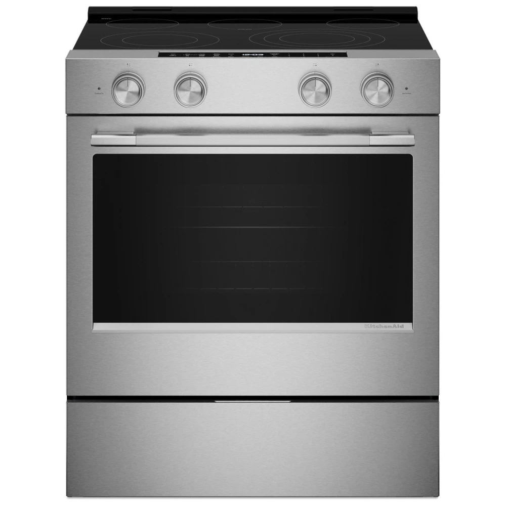 Cuisinière électrique KitchenAid 30 po - Even-Heat, Air Fry & PrintShield - YKSES330SPS