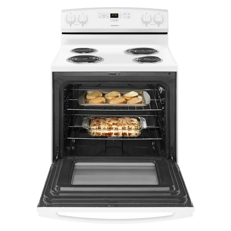 Cuisinière électrique Amana 30 pouces, four 4,8 pi³ et 4 éléments – YACR4303MFW – Image 3