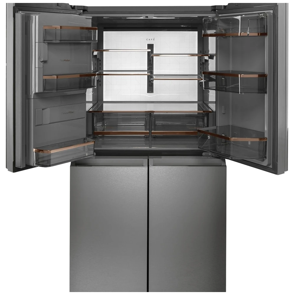 Réfrigérateur GE Café - 36 pouces 27,4 pi³ quatre portes en verre platine - CQE28DM5NBS5 – Image 2