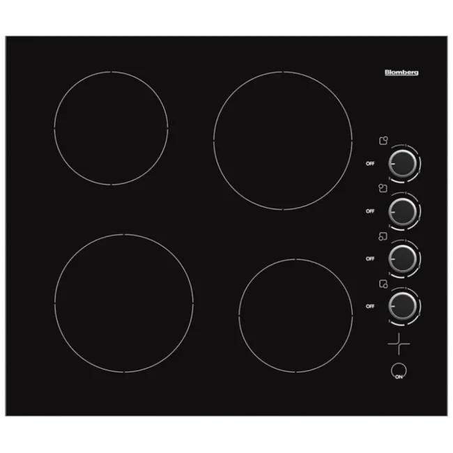 Plaque de cuisson électrique Blomberg 24 pouces à 4 éléments noire – CTE24402