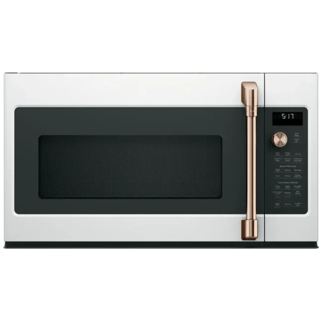 Micro-ondes GE Café 30 pouces 1,7 pi³ blanc mat – CVM517P4RW2