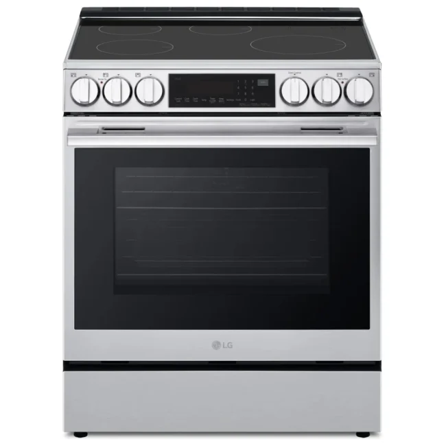 Cuisinière à induction LG 30 pouces 6,3 pi³ avec convection et Air Fry inox – LSIL6336XE