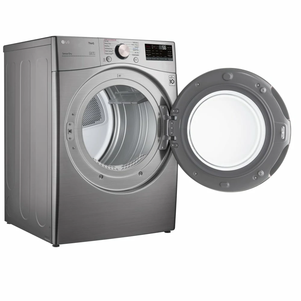 Sécheuse électrique LG - 27 pouces acier graphite, 7,4 pi³, TurboSteam & séchage intelligent - DLEX3850V – Image 3