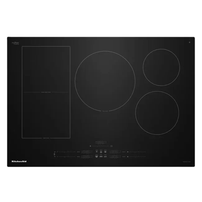 Surface de cuisson à induction KitchenAid 30 pouces noire à 4 éléments – KCIT730SBL00
