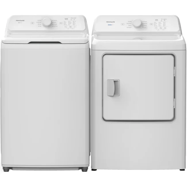 Ensemble laveuse sécheuse Frigidaire grande capacité - 27 po blanc, 4,7 pi³ & 7 pi³ - FLVW7000AW & FLVE700CAW