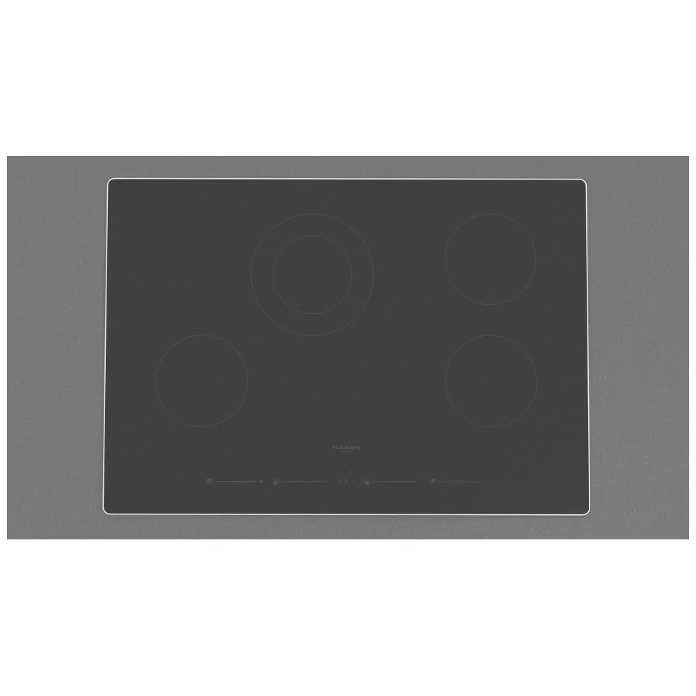Surface de cuisson électrique Fulgor Milano 30 pouces à 4 éléments en vitrocéramique noire – F7RT30S1