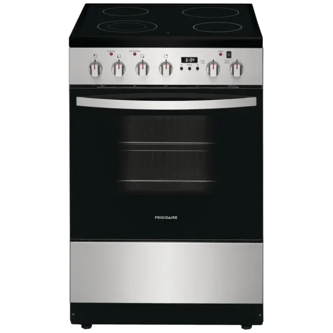 Cuisinière électrique Frigidaire - 24 pouces inox, convection par ventilateur et four 1,9 pi³ - FCFE242CAS