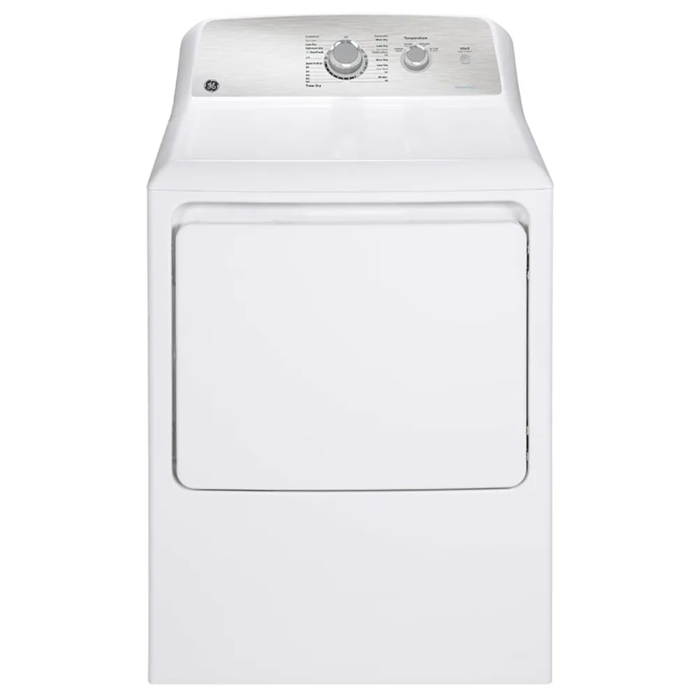 Sécheuse GE au gaz 27 pouces blanche 7,2 pi³ avec séchage automatique – GTD40GBMRWS