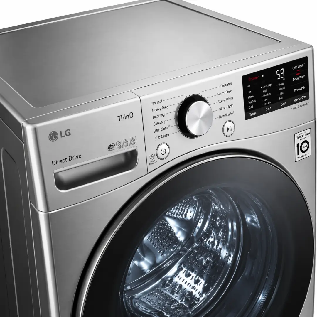 Ensemble laveuse et sécheuse LG – laveuse frontale intelligente 4,5 pi³ et sécheuse électrique 7,4 pi³ avec vapeur – WM3600HVA & DLEX3850V – Image 8