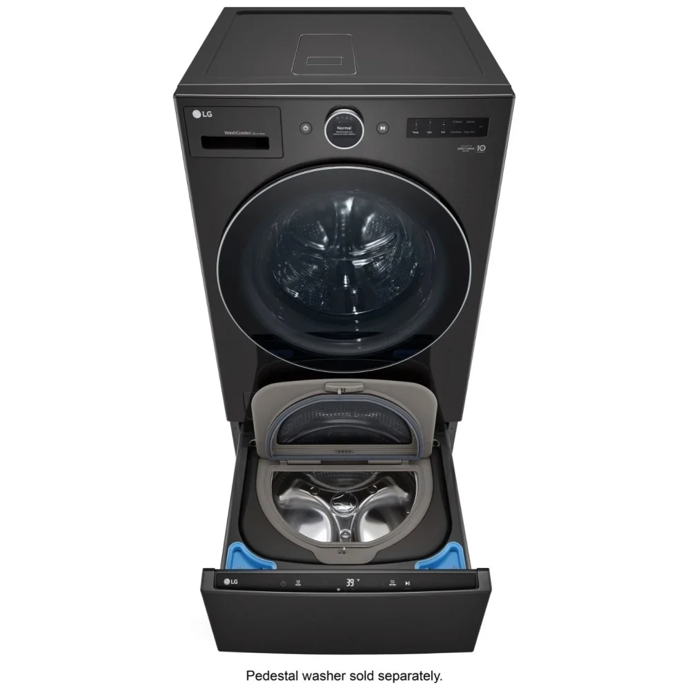 Laveuse-sécheuse LG 27 pouces 2-en-1 5,7 pi³ sans conduit acier noir – WM6998HBA - Image 3