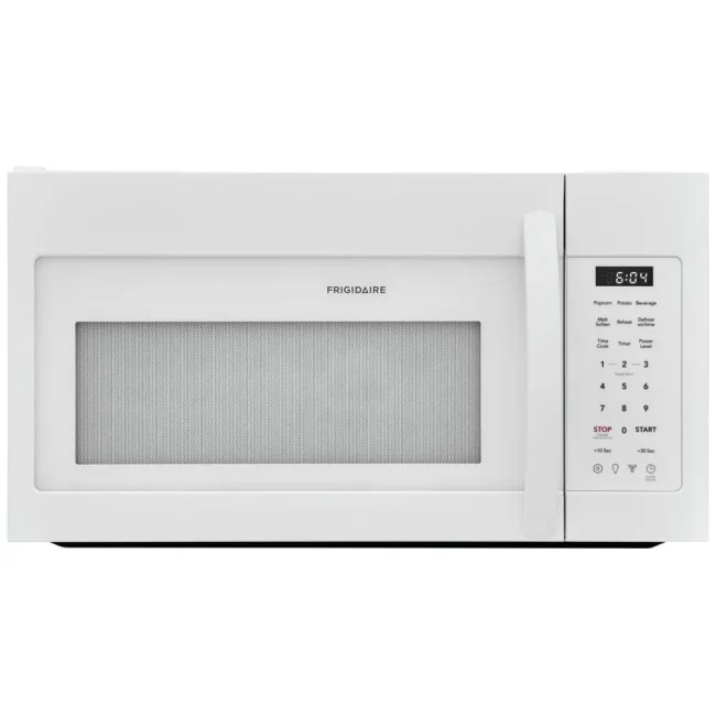 Micro-ondes Frigidaire 30 pouces blanc avec hotte intégrée 1,8 pi³ – FMOS1846BW