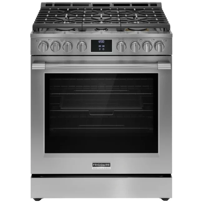 Cuisinière à gaz Frigidaire Professional - 6 brûleurs, sonde thermique & plaque intégrée - PCFG3080AF
