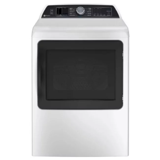 Sécheuse électrique GE Profile - 27 po 7,3 pi³ vapeur Wi-Fi blanche - PTD70EBMTWS