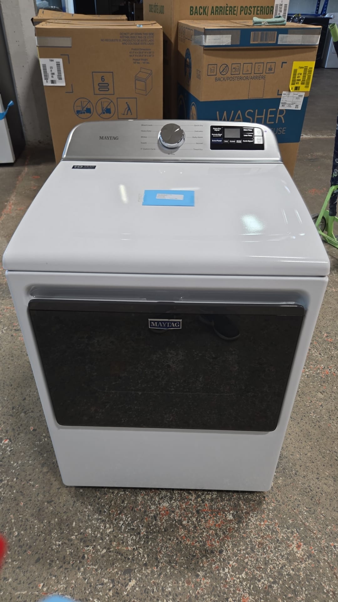 Sécheuse électrique Maytag - 27 pouces blanche, 7,4 pi³, Extra Power & détection avancée d'humidité - YMED6205RW - Image 3