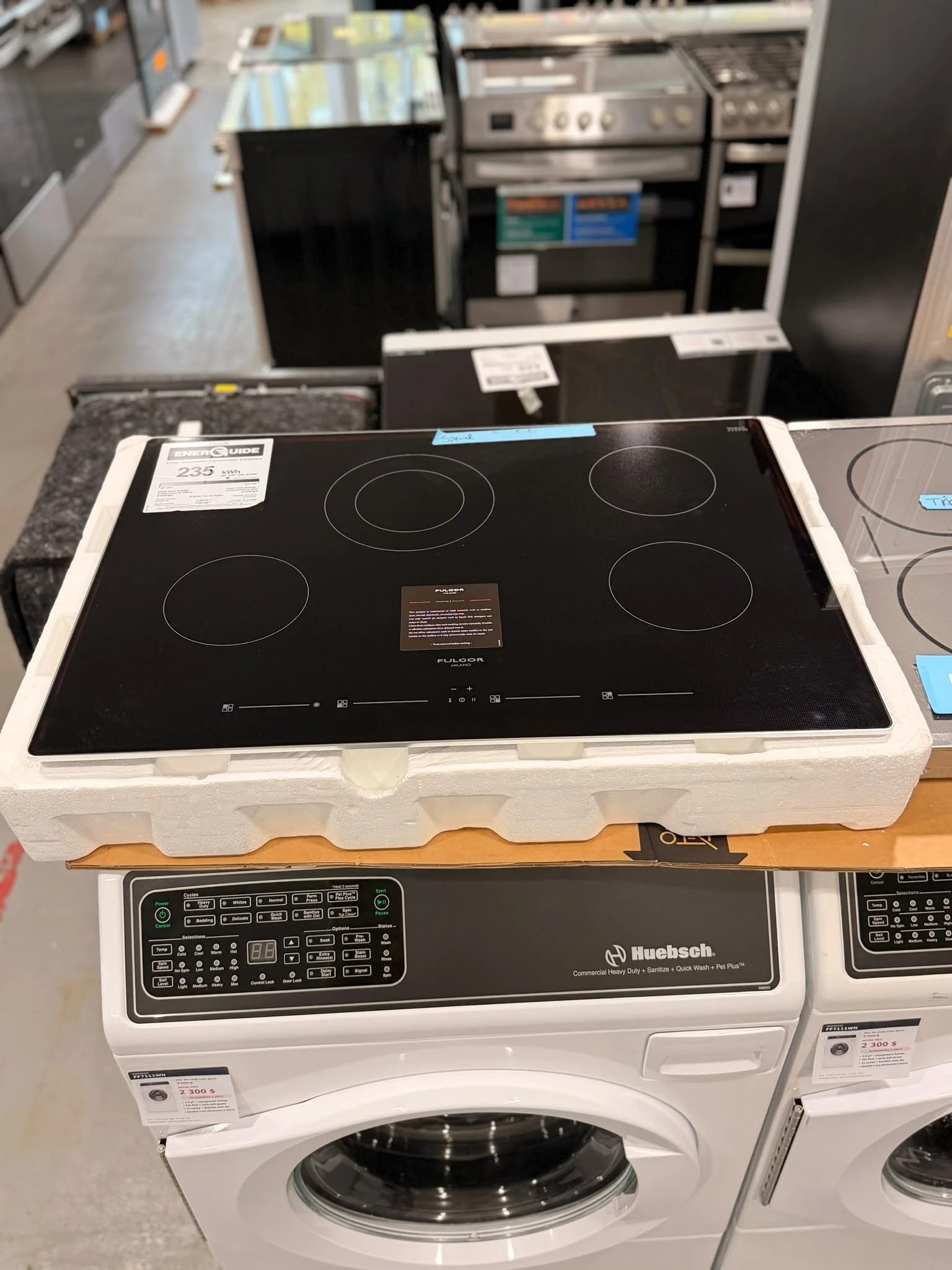 Surface de cuisson électrique Fulgor Milano 30 pouces à 4 éléments en vitrocéramique noire – F7RT30S1 – Image 4