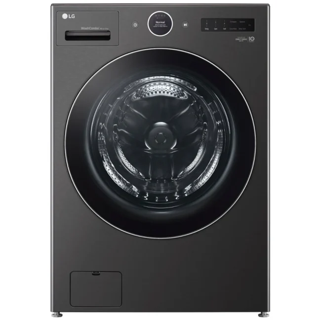 Laveuse-sécheuse LG 27 pouces 2-en-1 5,7 pi³ sans conduit acier noir – WM6998HBA